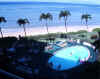 Just a coconuts throw from our balcony to the beach (or the pool)