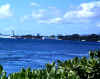 The USS Arizona Memorial in the harbor