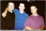 Alan, brother of the groom, Brain and Marc, buds